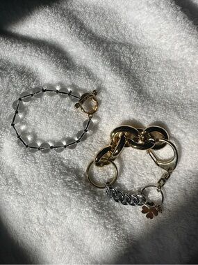 Mondo Mondo Quartz Bead and BLESS Mixed Materials Bracelets (Set!)